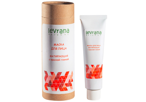 Маска для лица матирующая с красной глиной Леврана, 50мл