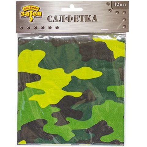 Салфетка Камуфляж 33см 12шт/G