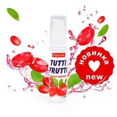 Гель-смазка Tutti-frutti со вкусом барбариса - 30 гр. - 