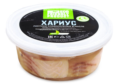 Пресервы из хариуса слабой соли, 200г