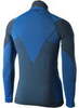Премиальная тёплая Терморубашка Mico Warm Control Skintech Blue Zip для холодной погоды мужская