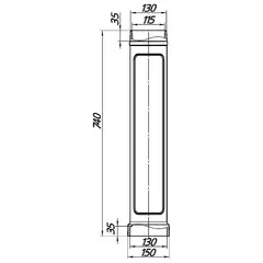 ЧУГУННЫЙ ДЫМОХОД 115/740