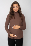 Лонгслив для беременных 17214 шоколад