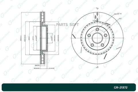 Диск тормозной G-brake  GR-21372