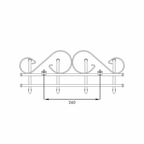 вешалка настенная АЖУР-4