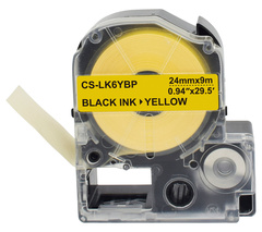 Картридж ленточный Cactus CS-LK6YBP черный для Epson LW700, LW600P, LW1000P, Z700, Z900