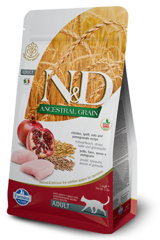 Farmina N&D Ancestral Grain Chicken&Pomegranate Adult - Корм для кошек с курицей и гранатом - 5 кг