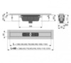 Водоотводящий желоб с порогами для перфорированной решетки, вертикальный сток Alcaplast APZ1001S-550