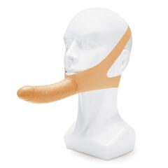 Телесный фаллоимитатор с креплением на лицо The Original Facilitator - 14 см. - 