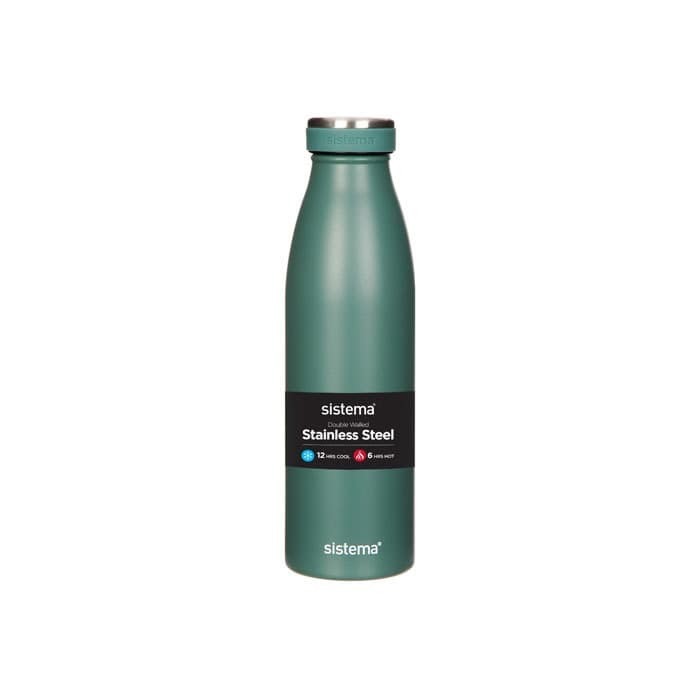 Термобутылка Sistema "Hydrate" 500 мл, цвет Темно-зеленый