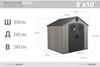 Сарай пластиковый усиленный WoodLook 8*10