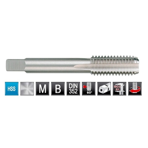 Метчик М27х3,0 (Комплект 3шт) DIN352 HSS-G 6h 110мм a=16 Ruko 230270