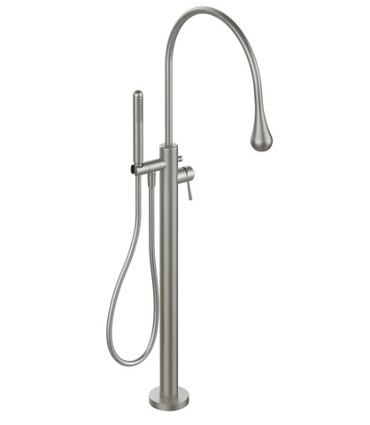 Gessi Goccia 33029#147 Смеситель для ванны напольный, внешняя часть, Chrome Brushed