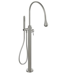 Gessi Goccia 33029#147 Смеситель для ванны напольный, внешняя часть, Chrome Brushed фото