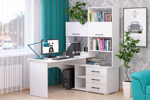 Компьютерный стол угловой с надстройкой СК-62