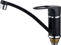 10022-C Смеситель (ЧЕРНЫЙ) для кухни "GANZER"