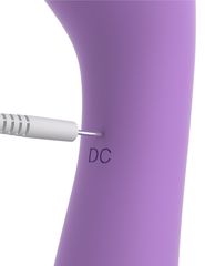 Фиолетовый двусторонний вибростимулятор Duo Wand Massage-Her - 19,6 см. - 