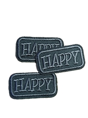 Термоаппликация, р. 2х3,8 см, тёмно-серый