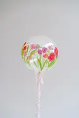 Воздушный шар Баблс с цветами