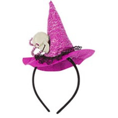 Ободок, Колпак ведьмы с черепом, Фуксия