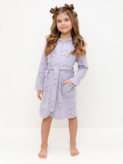 халат  для девочки  К 5763/лепесток орхидеи,контурное сердце