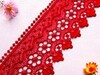 Кружево плетеное, ш. 7,8 см, красный