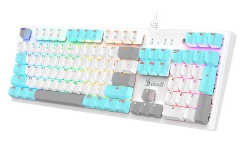 Клавиатура A4Tech Bloody S510N механическая белая LED USB игровая ICY WHITE