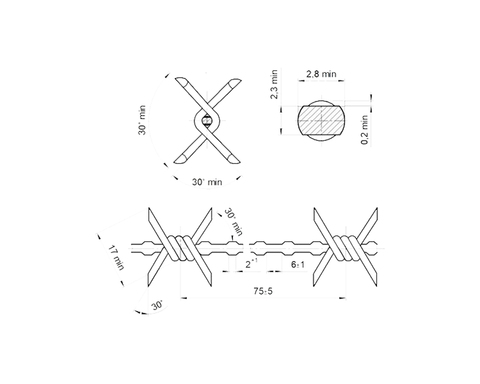 Проволока колючая одноосновная рифленая