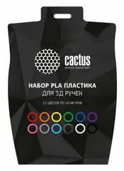 Пластик для ручки 3D Cactus CS-3D-PLA-12x10M PLA Pro d1.75мм L10м 12цв. — фото 3