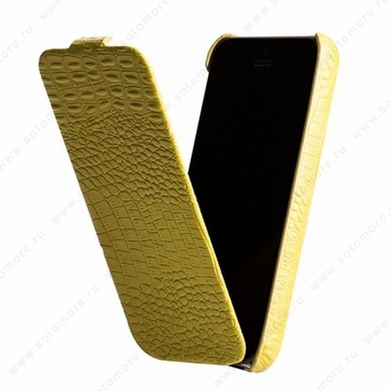 Чехол-флип Borofone для iPhone 5C - Borofone Crocodile Flip case Image series Apple green