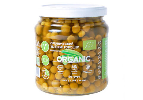 Горошек зеленый Organik Around, 450г
