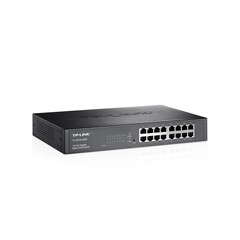 TP-Link 16-портовый гигабитный Easy Smart коммутатор, 16 портов RJ45 10/100/1000 Мбит/с, VLAN на базе MTU/порта/тэга, QoS, IGMP Snooping, 1U 13-дюймовый корпус для монтажа в стойку
