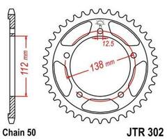 Звезда мотоциклетная JT JTR302.44