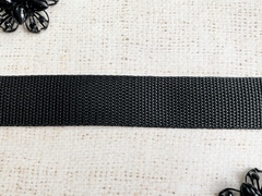 Лента ременная стропа, 21 гр/м, ш. 3,8 см, чёрный