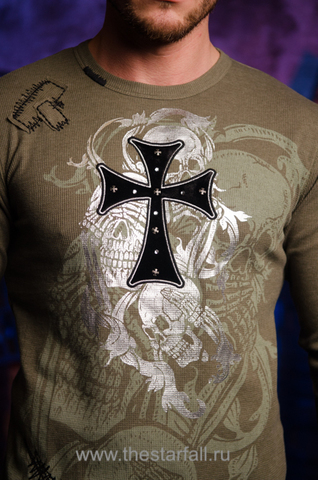 Rebel Spirit | Пуловер мужской TH246 принт спереди крест