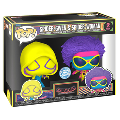 Фигурка Funko POP! Bobble Marvel Spiderman Across The Spiderverse SpiderGwen and SpiderWoman 2PK (BLKLT)(Exc) 73937