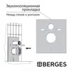 Berges 43394 Комплект : инсталляция АТОМ Line кнопка белая, унитаз OKUS Rimless 49 см, сиденье дюропласт микролифт, быстросъём