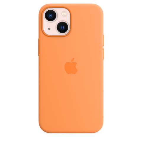 iPhone 13 mini Silicone Case with MagSafe Marigold