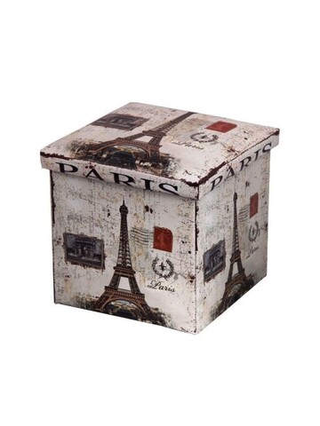 Короб-пуф для хранения Париж, 30х30х30 см