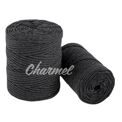 Anthracite Lite cotton cord 4 mm