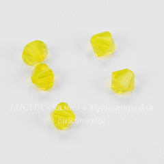 5328 Бусина - биконус Сваровски Yellow Opal 6 мм, 5 штук