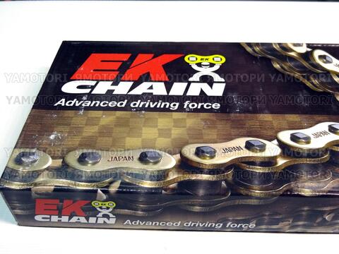 Мото цепь мотоцепь EK Chain 520SRX2 золотая 118 звеньев