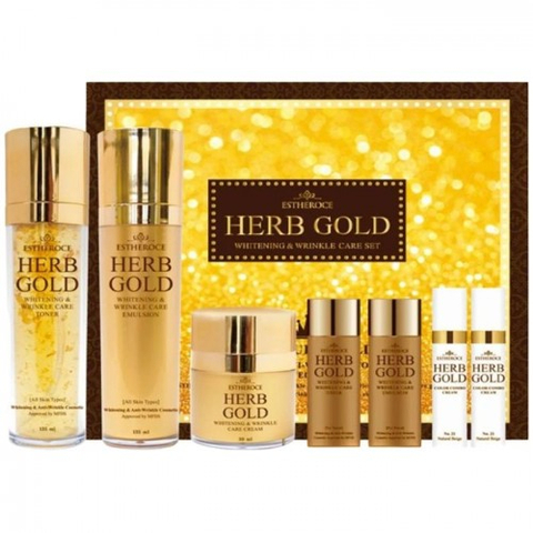 Deoproce Набор кремов Estheroce Herb Gold Whitening & Wrinkle Care Set