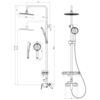 Lemark LM11460C Смеситель Lemark Verba для душа с регулируемой высотой штанги и верхней душевой лейкой "Тропический дождь" (LM11460C)