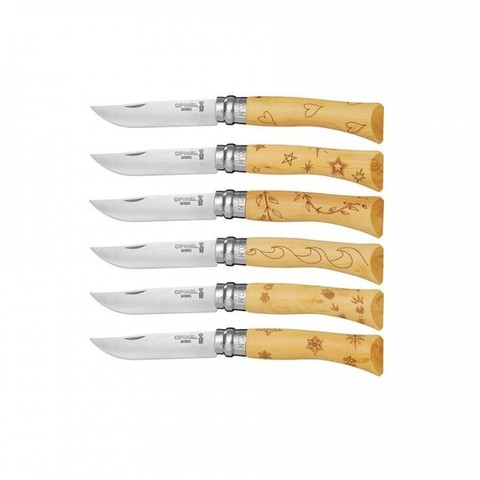 Набор Opinel №7 Nature 6 шт, рукоять самшит