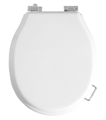 Boheme 906-W-CH Сиденье для унитаза микролифт, белое петли хром фото