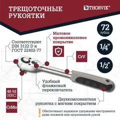 Thorvik TS108/12 Набор инструмента универсальный 1/4