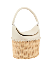 Сумка-корзинка JANE молочного цвета