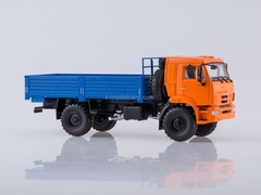 KAMAZ-43502 flatbed truck orange-blue 1:43 PAO KAMAZ