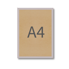 Рамка для постера А4 серебро